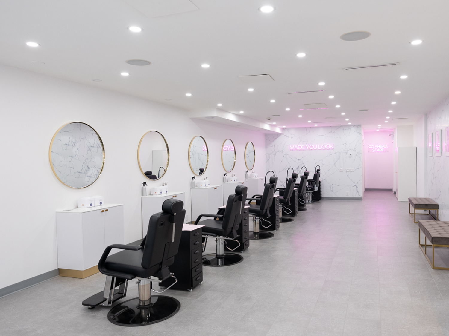 Open-concept lash and brow bar